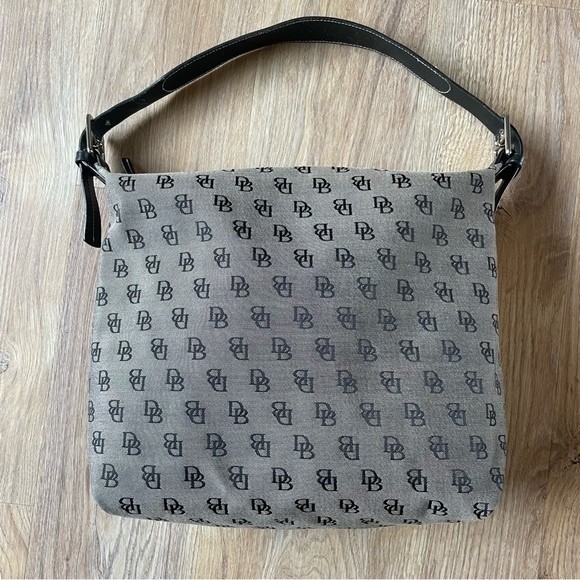 Dooney & Bourke Black and Gray Shoulder Bag - Picture 1 of 12